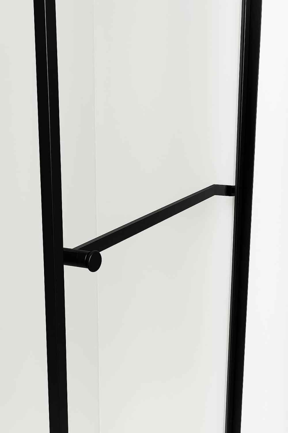 Timo Душевой угол TTSS-100/03C-8R, раздвиж 1000*1000*2000, проф черный, стекло проз 8 мм