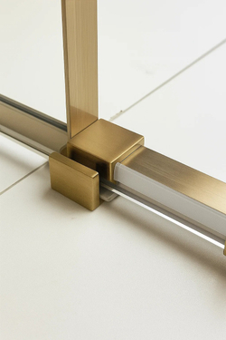 Timo Душевая дверь TDSS-150/17C-8L, раздвиж 1500*2000, проф мат золото, стекло проз 8 мм