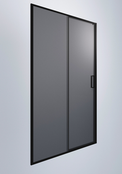 Душевая дверь Timo TD-120/03GR-6, раздвижная 195*120, профиль черный, стекло графит 6 мм