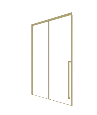 Timo Душевая дверь TDSS-120/17C-8R, раздвиж 1200*2000, проф мат золото, стекло проз 8 мм