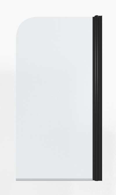 Шторка для ванны поворотная Timo TCM-80/03C-6 на монопетле 140*80, профиль черный, стекло прозрачное 6 мм