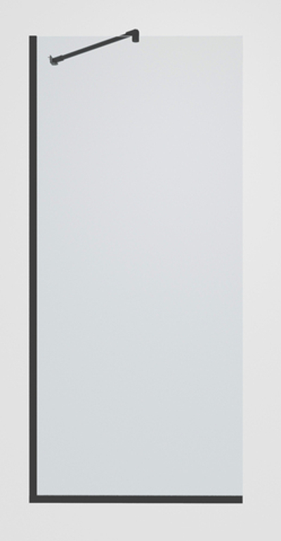 Душевая перегородка Timo TP-1190/03C-8 в узком профиле черный, 195*119, стекло прозрачное 8 мм