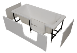 TIMO ванна INGRID1575-SET (1500*750*610) в сборе на раме с экраном