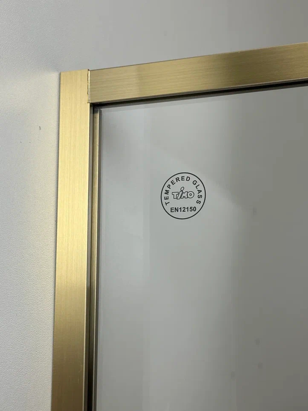 Timo Душевая дверь TDSS-150/17C-8L, раздвиж 1500*2000, проф мат золото, стекло проз 8 мм