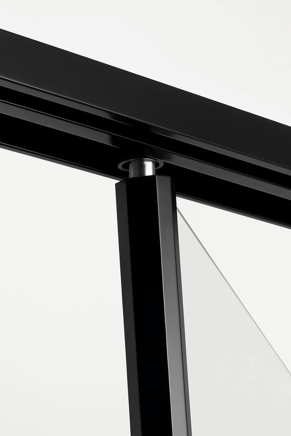 Timo Душевой угол TTSS-100/03C-8R, раздвиж 1000*1000*2000, проф черный, стекло проз 8 мм