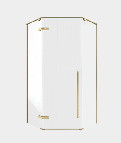 Timo Душевой угол TTSSP-100/17C-8, распаш 1000*1000*2000, проф мат золото, стекло проз 8 мм