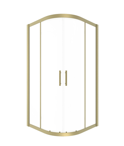 Timo Душевой угол TPSS-90/17C-8, раздвиж 900*900*2000, проф мат золото, стекло проз 8 мм
