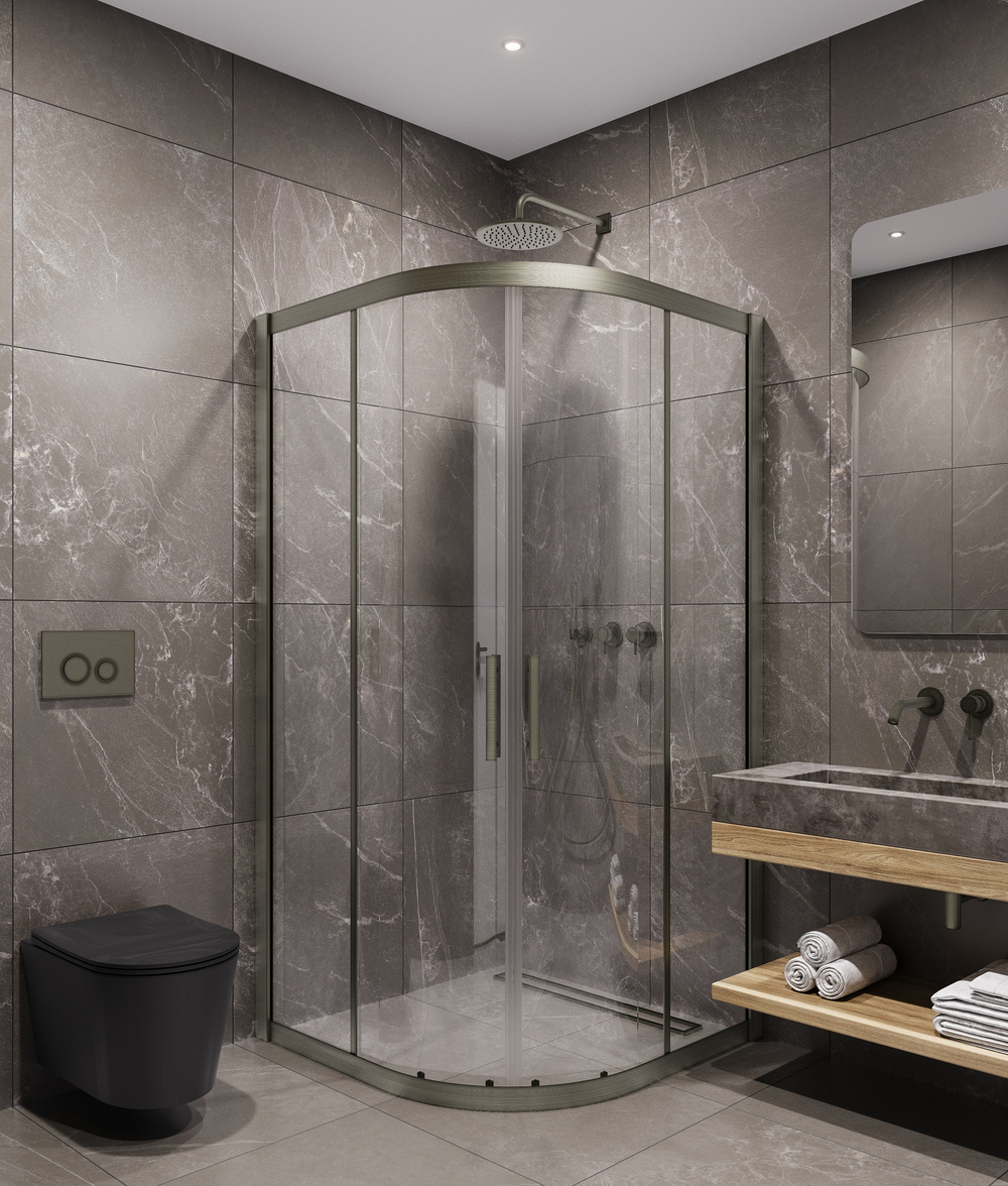 Timo Душевой угол TPSS-90/13C-8, раздвиж 900*900*2000, проф никель, стекло проз 8 мм