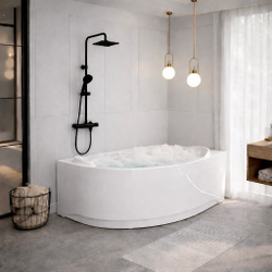 TIMO ванна LINNA169R-SET (1690*1100*710) в сборе на раме с экраном