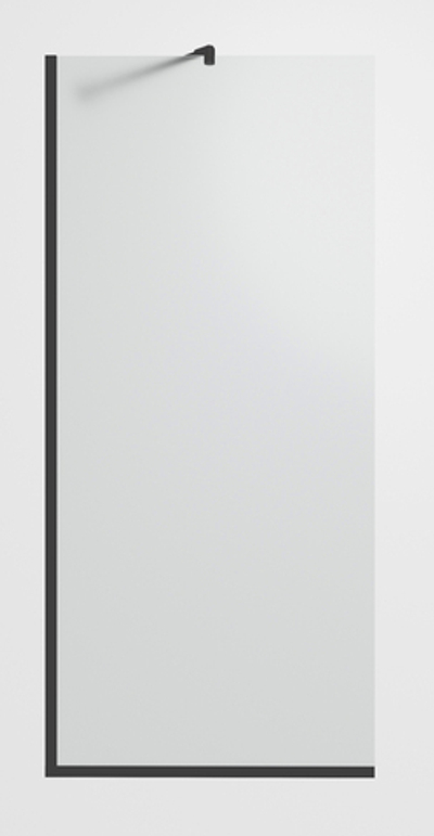 Душевая перегородка Timo TP-890/03F-8 в узком профиле черный, 195*89, стекло матовое 8 мм