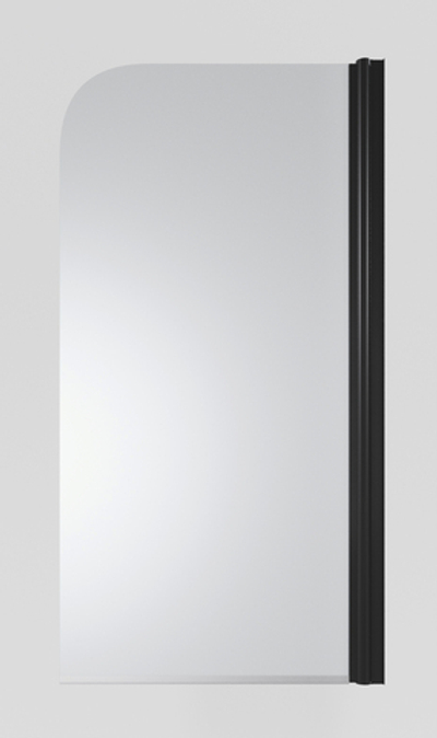 Шторка для ванны поворотная Timo TCM-80/03F-6 на монопетле 140*80, профиль черный, стекло матовое 6 мм