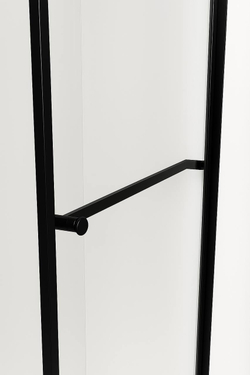 Timo Душевой угол TTSS-100/03C-8R, раздвиж 1000*1000*2000, проф черный, стекло проз 8 мм