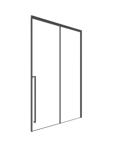 Timo Душевая дверь TDSS-120/03C-8L, раздвиж 1200*2000, проф черный, стекло проз 8 мм
