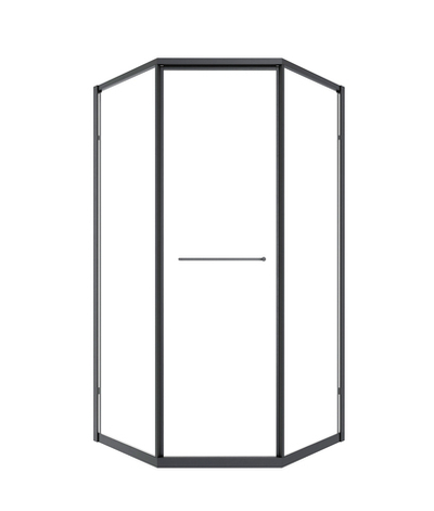 Timo Душевой угол TTSS-100/03C-8L, раздвиж 1000*1000*2000, проф черный, стекло проз 8 мм