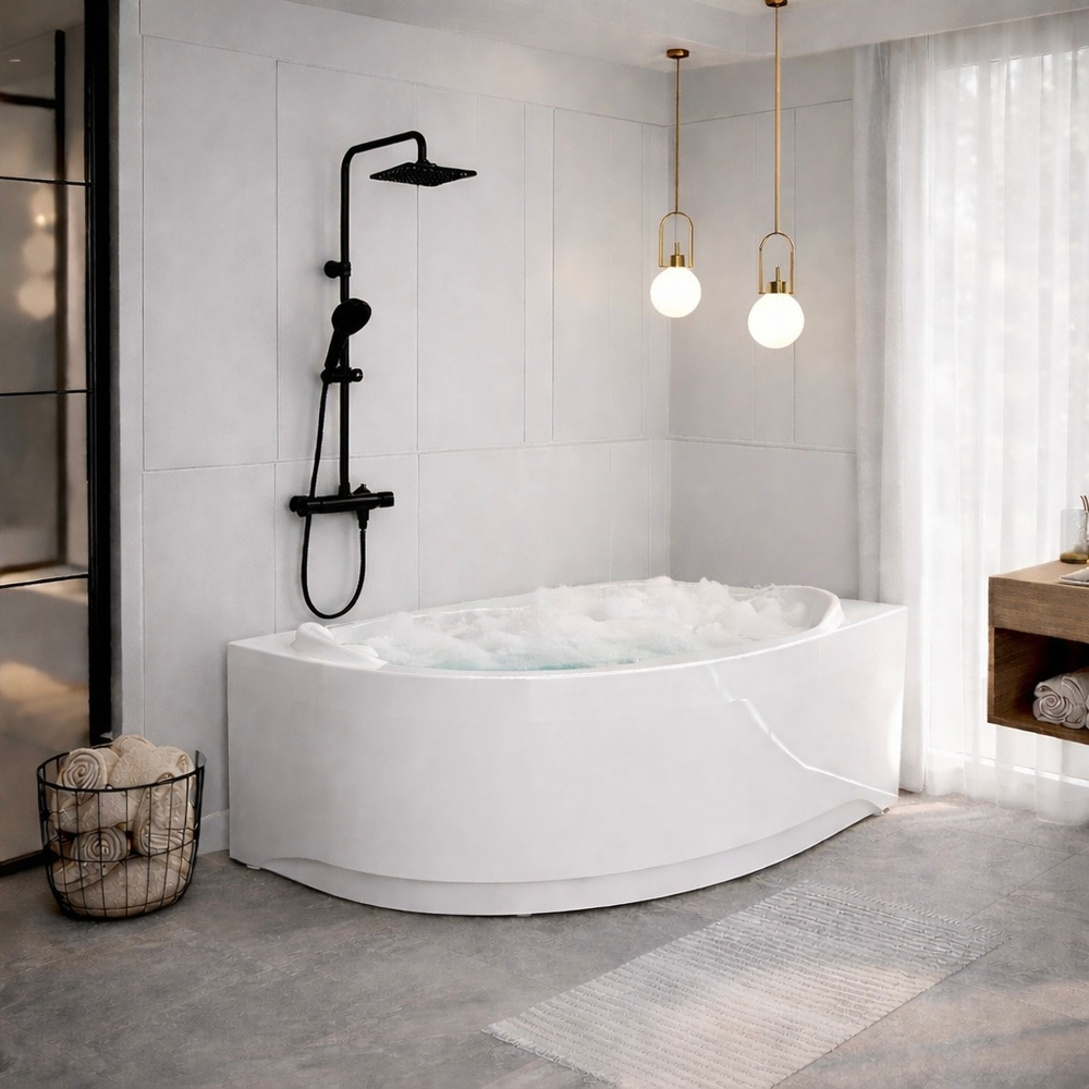 TIMO ванна LINNA149R-SET (1490*960*690) в сборе на раме с экраном