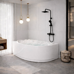 TIMO ванна LINNA149L-SET (1490*960*690) в сборе на раме с экраном