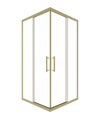 Timo Душевой угол TKSS-100/17C-8, раздвиж 1000*1000*2000, проф мат золото, стекло проз 8 мм
