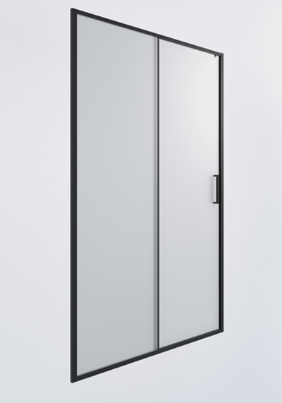 Душевая дверь Timo TD-150/03F-6, раздвижная 195*150, профиль черный, стекло матовое 6 мм