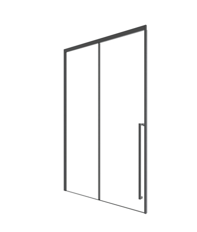 Timo Душевая дверь TDSS-120/03C-8R, раздвиж 1200*2000, проф черный, стекло проз 8 мм