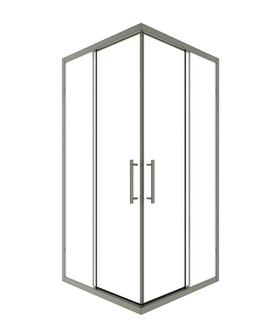 Timo Душевой угол TKSS-90/13C-8, раздвиж 900*900*2000, проф никель, стекло проз 8 мм